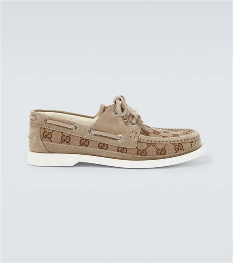 gg canvas boat shoes